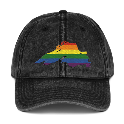 Lake Superior Vintage Baseball Cap | Rainbow Pride Edition