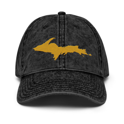 Upper Peninsula Vintage Baseball Cap | Gold