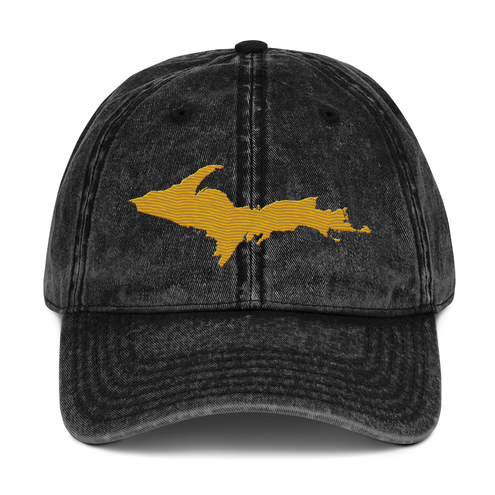 Upper Peninsula Vintage Baseball Cap | Gold