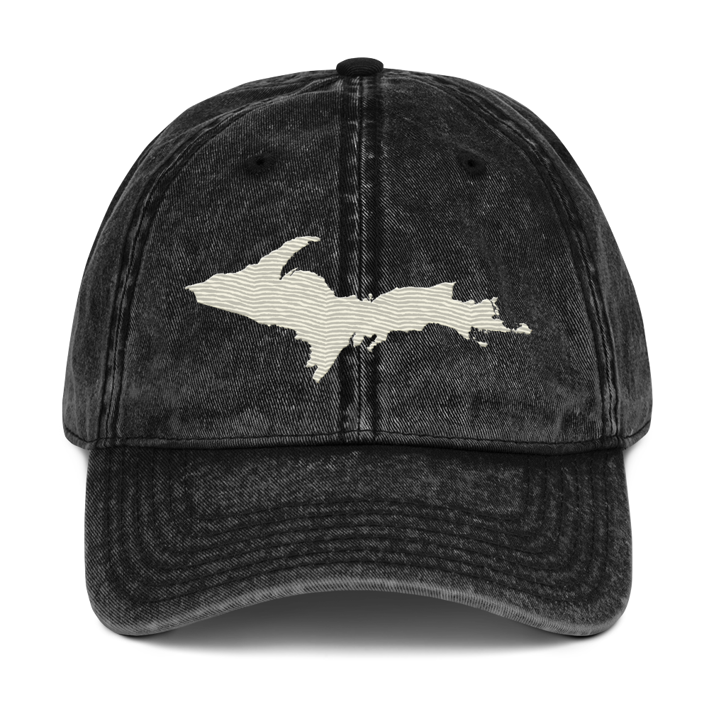 Upper Peninsula Vintage Baseball Cap | Ivory White