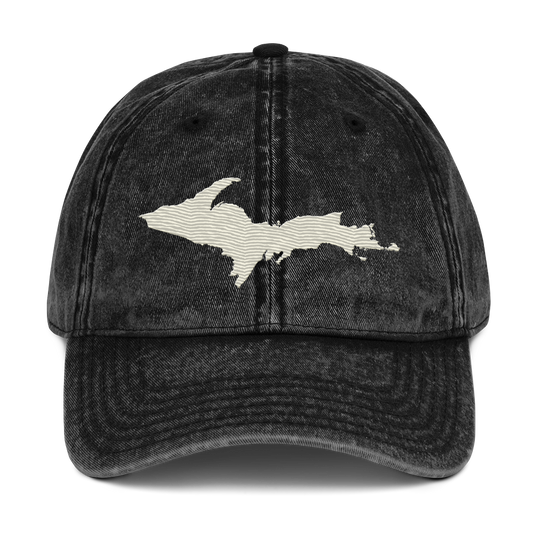 Upper Peninsula Vintage Baseball Cap | Ivory White