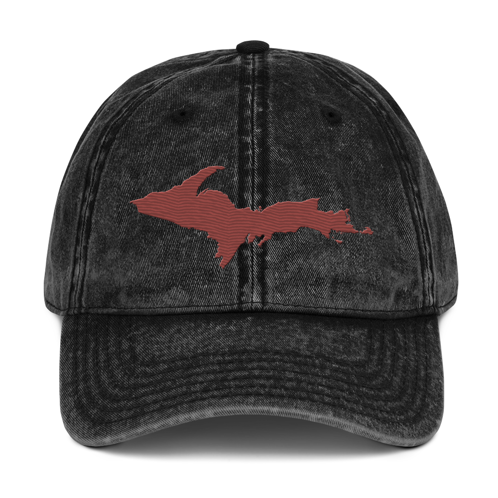 Upper Peninsula Vintage Baseball Cap | Ore Dock Red