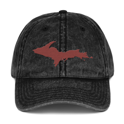 Upper Peninsula Vintage Baseball Cap | Ore Dock Red