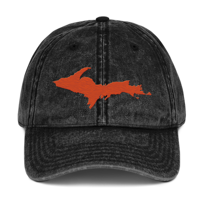 Upper Peninsula Vintage Baseball Cap | Maple Leaf Orange