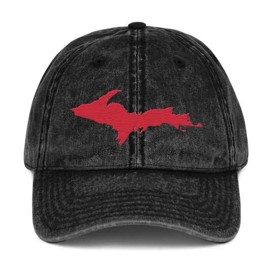 Upper Peninsula Vintage Baseball Cap | Lighthouse Red