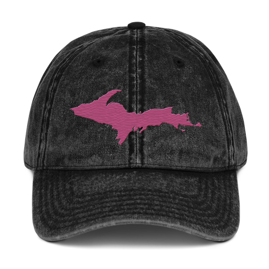 Upper Peninsula Vintage Baseball Cap | Apple Blossom Pink