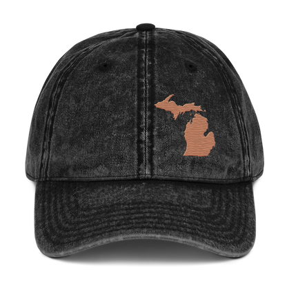 Michigan Vintage Baseball Cap | Copper Outline