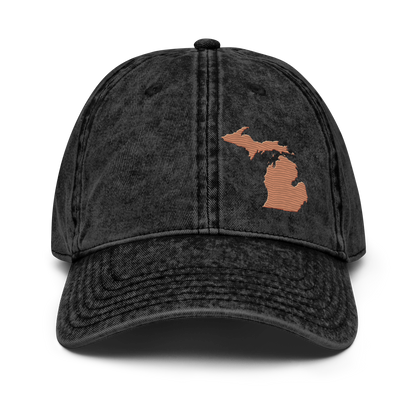 Michigan Vintage Baseball Cap | Copper Outline