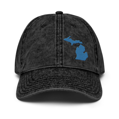 Michigan Vintage Baseball Caps | Superior Blue Outline