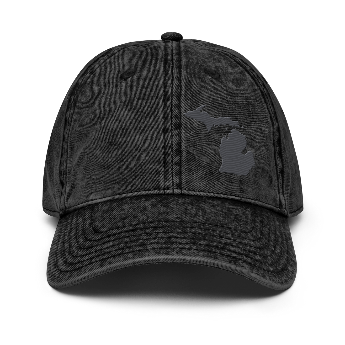 Michigan Vintage Baseball Caps | Iron Ore Grey Outline