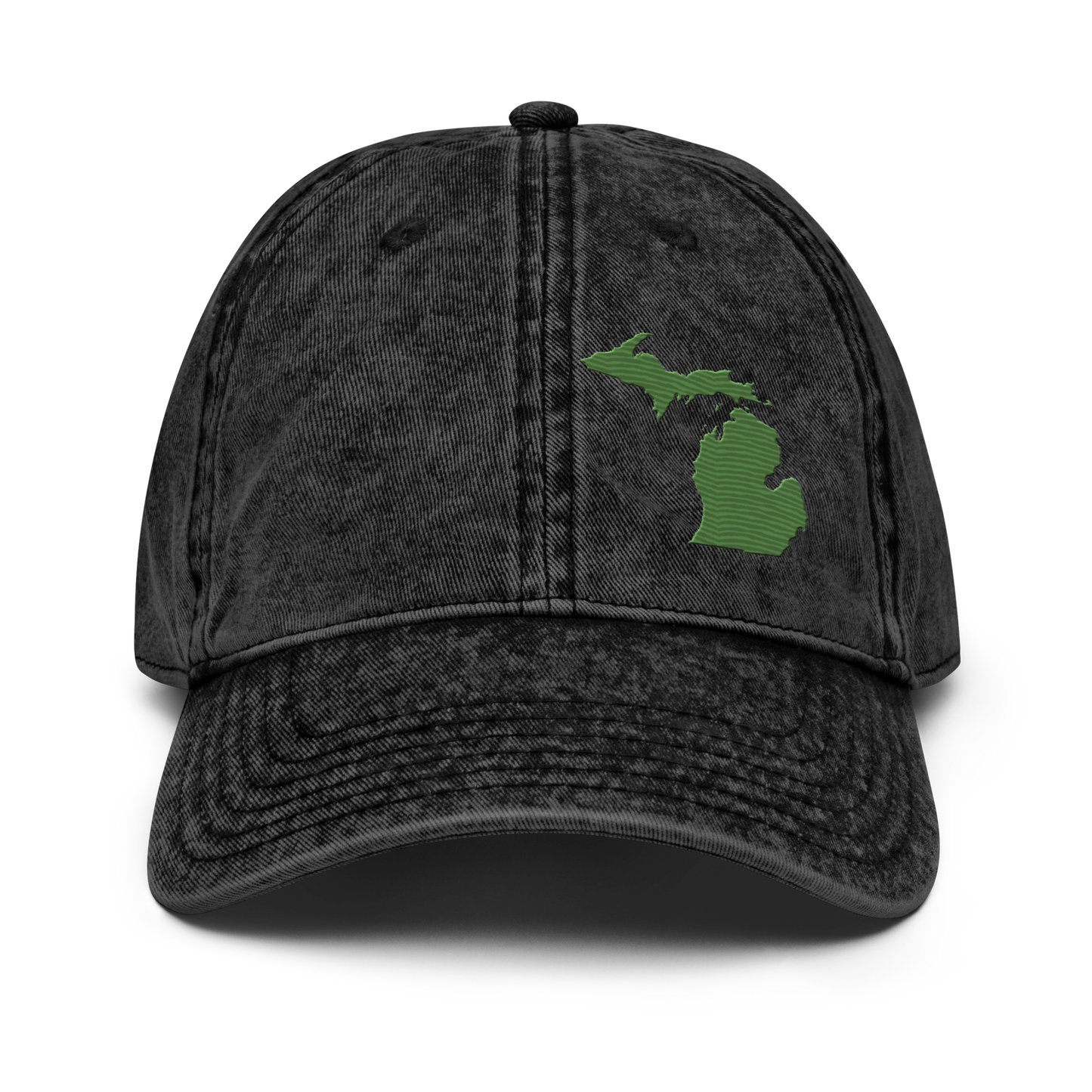 Michigan Vintage Baseball Caps | Pine Green Outline
