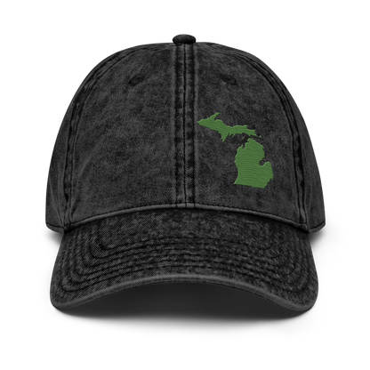 Michigan Vintage Baseball Caps | Pine Green Outline