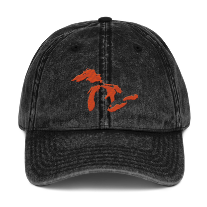 Great Lakes Vintage Baseball Cap | Maple Leaf Orange