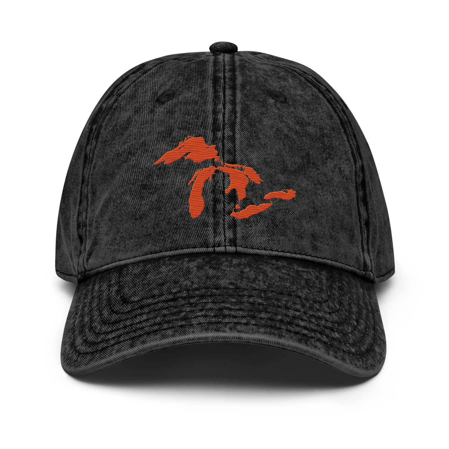 Great Lakes Vintage Baseball Cap | Maple Leaf Orange