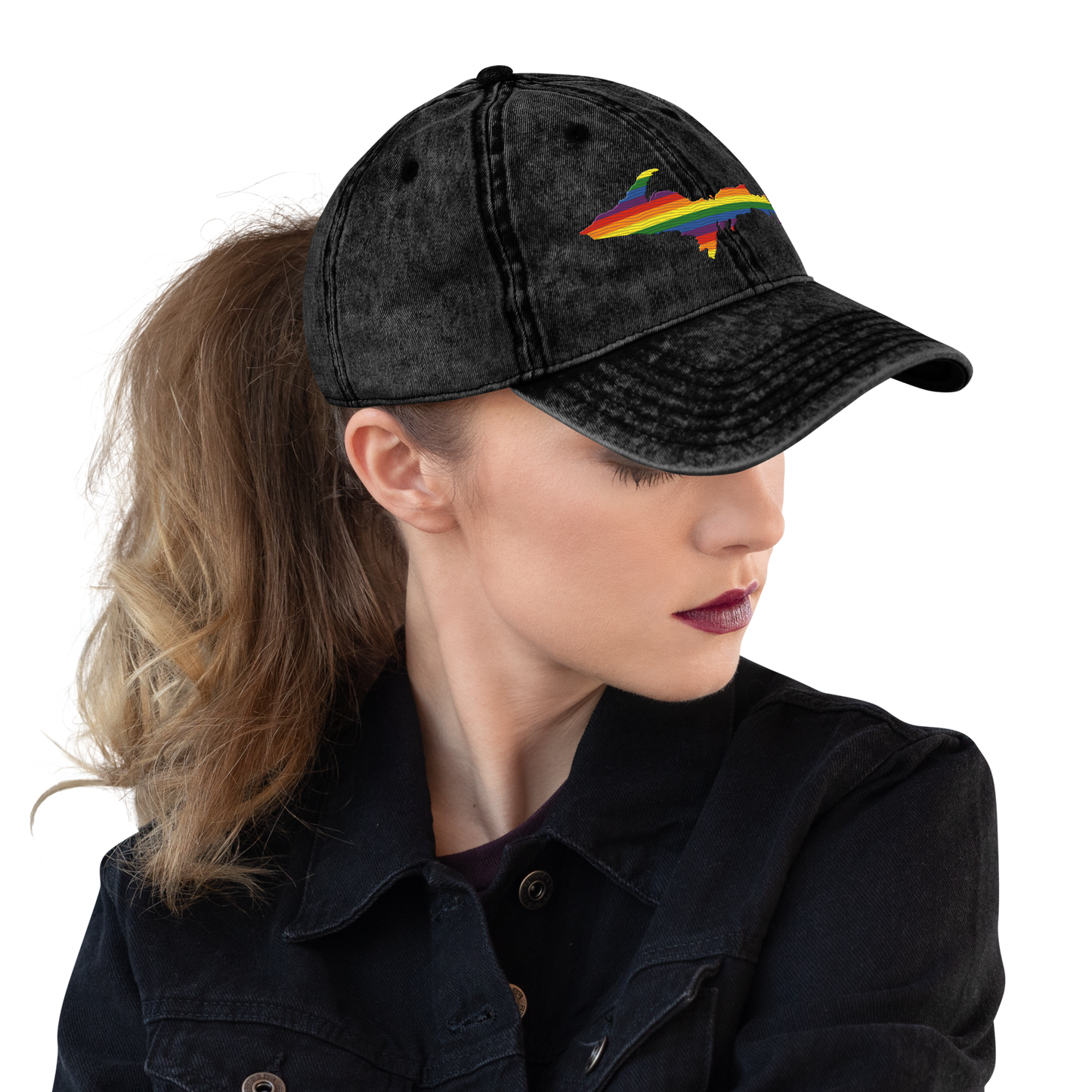 Michigan Upper Peninsula Vintage Baseball Cap (Pride Edition)