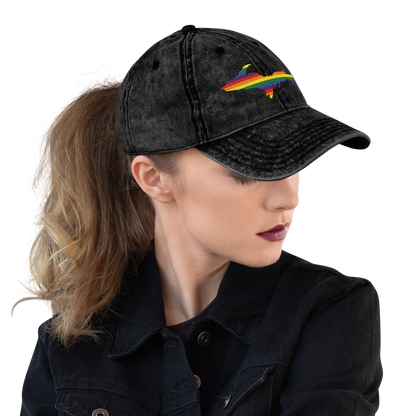 Michigan Upper Peninsula Vintage Baseball Cap (Pride Edition)