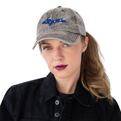 Michigan Upper Peninsula Vintage Baseball Cap (French-Canadian Edition)