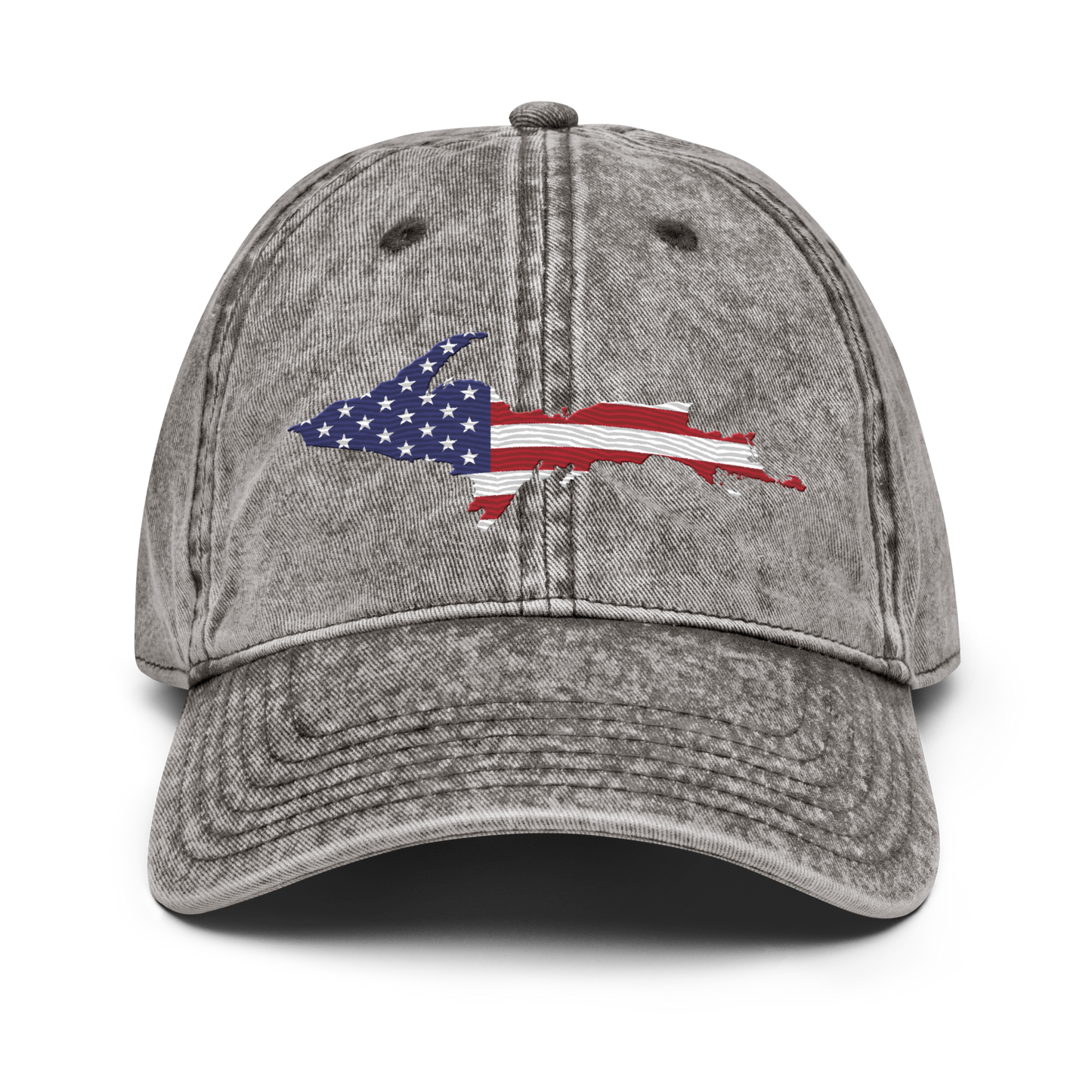 Michigan Upper Peninsula Vintage Baseball Cap (Patriot Edition)