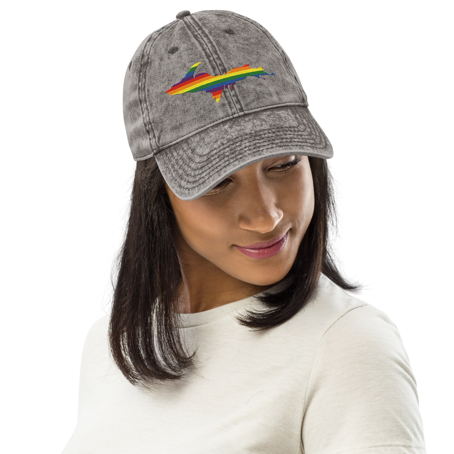 Michigan Upper Peninsula Vintage Baseball Cap (Pride Edition)