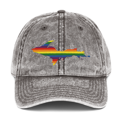 Michigan Upper Peninsula Vintage Baseball Cap (Pride Edition)