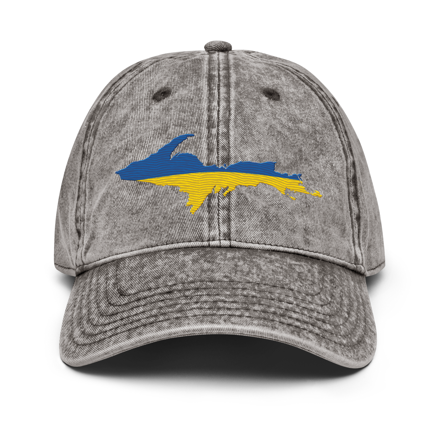 Michigan Upper Peninsula Vintage Baseball Cap (Ukraine Edition)