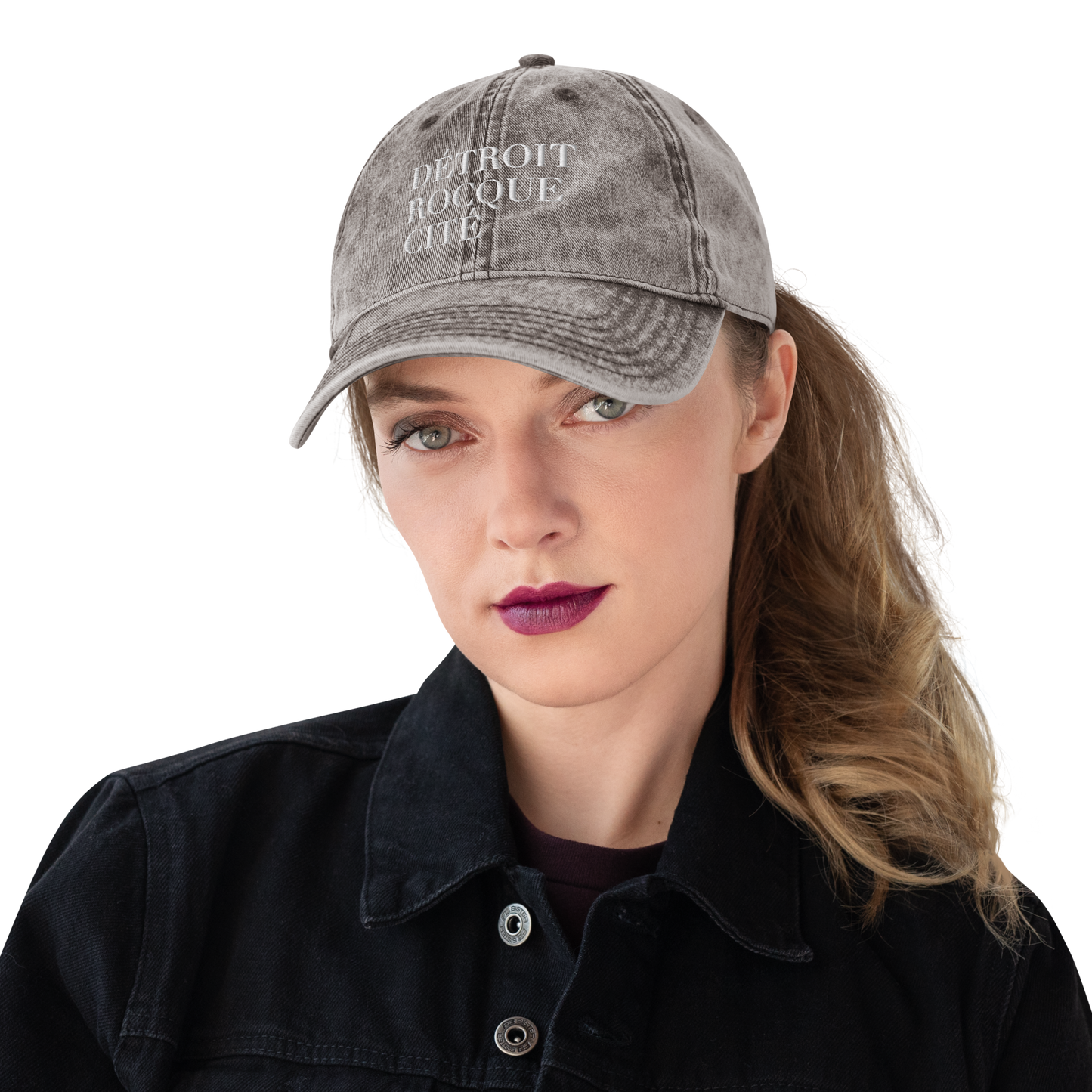 'Détroit Rocque Cité' Vintage Baseball Cap