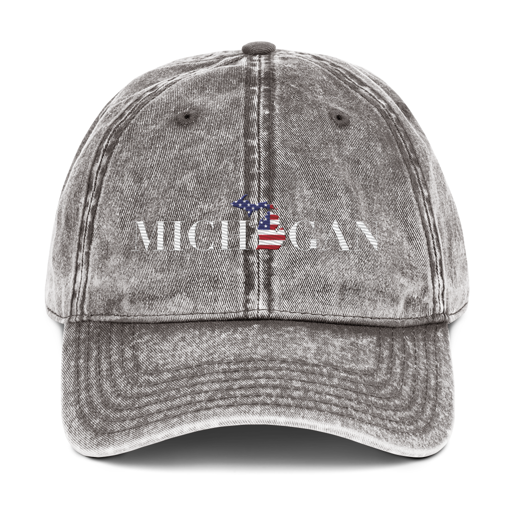 'Michigan' Vintage Baseball Cap (Didone Patriot Edition)