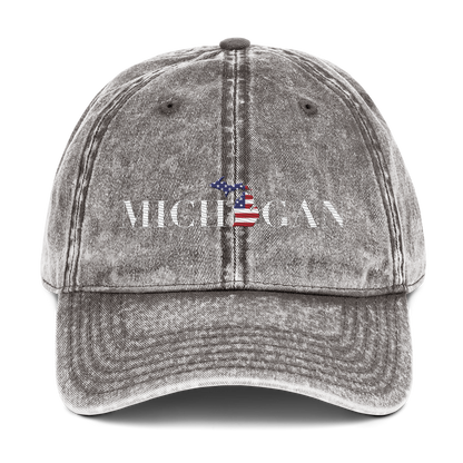 'Michigan' Vintage Baseball Cap (Didone Patriot Edition)