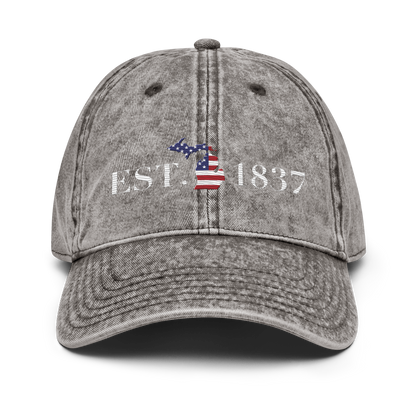 Michigan 'EST 1837' Vintage Baseball Cap