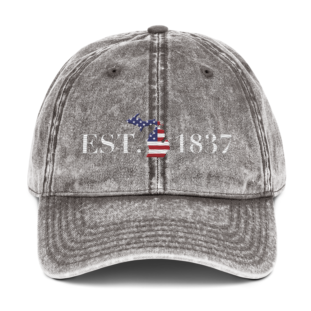 Michigan 'EST 1837' Vintage Baseball Cap