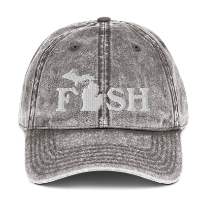 Michigan 'Fish' Vintage Baseball Cap