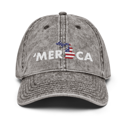 Michigan 'Merica' Vintage Baseball Cap