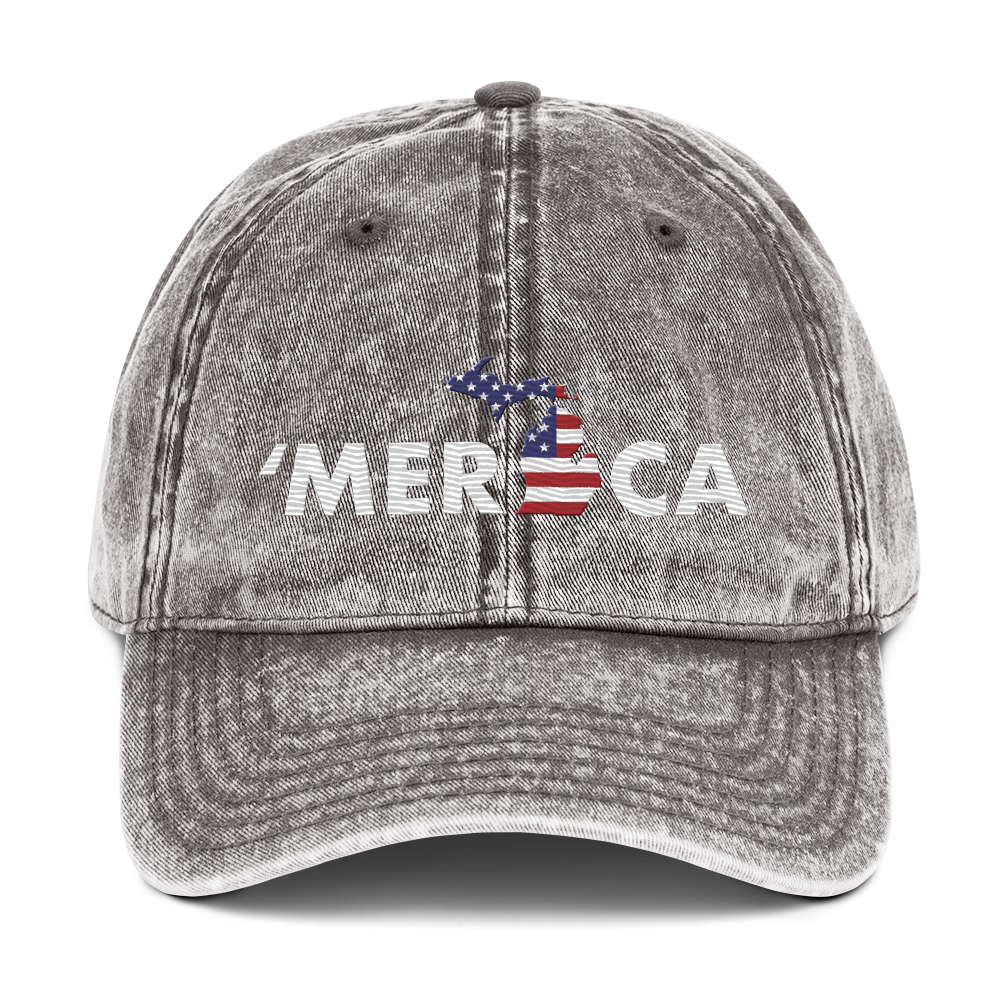 Michigan 'Merica' Vintage Baseball Cap