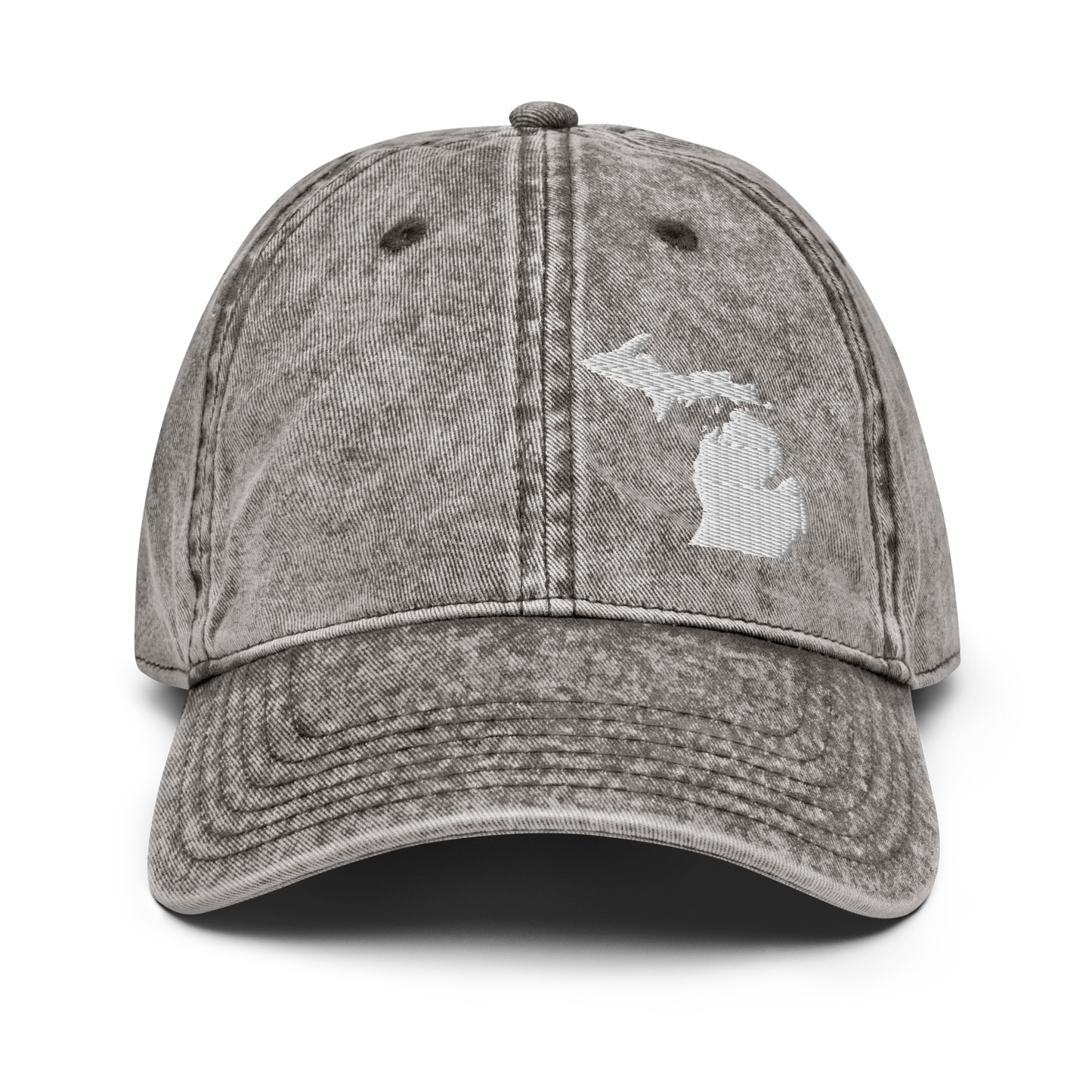 Michigan Vintage Baseball Cap (White Emb.)