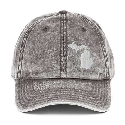 Michigan Vintage Baseball Cap (White Emb.)