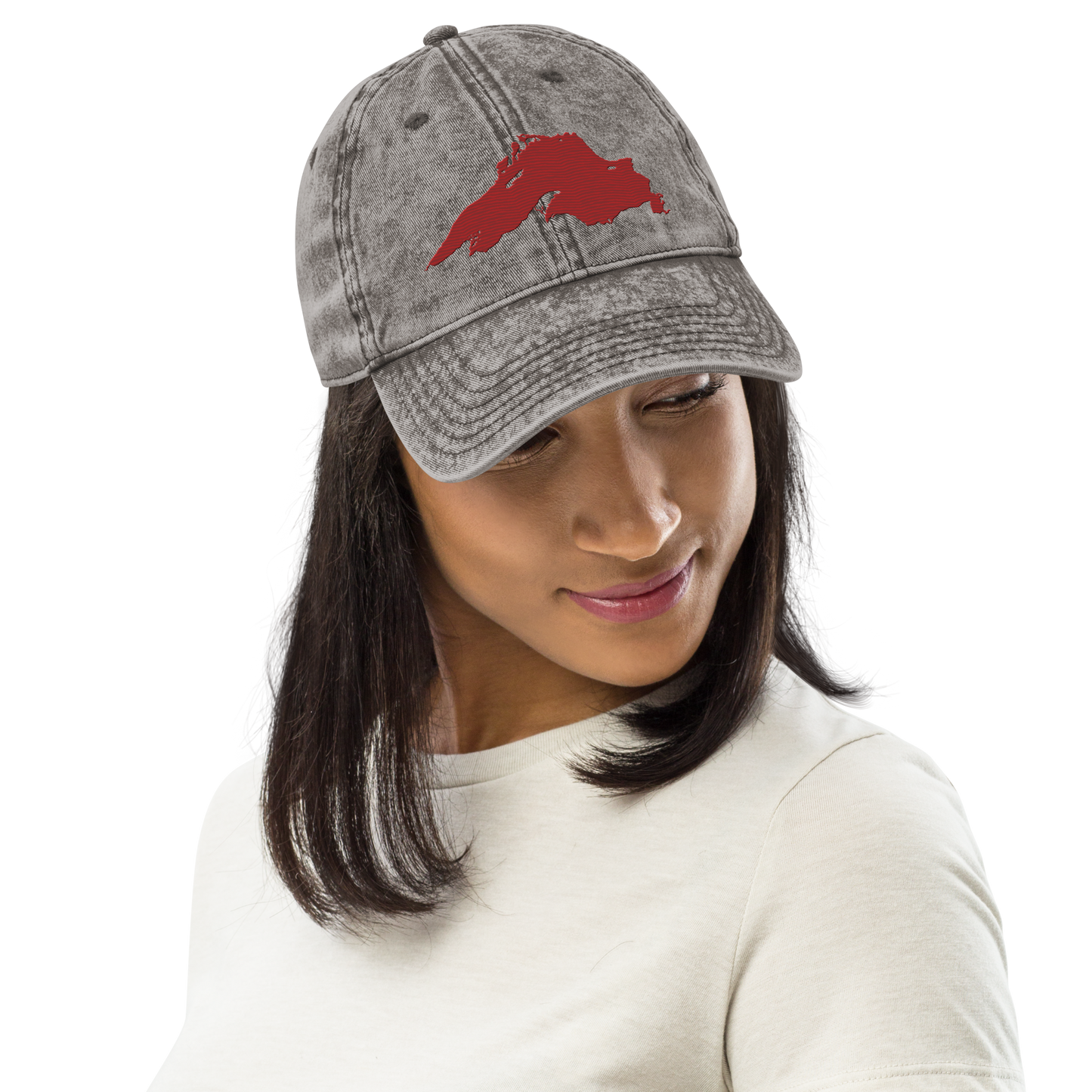 Lake Superior Vintage Baseball Cap | Thimbleberry Red