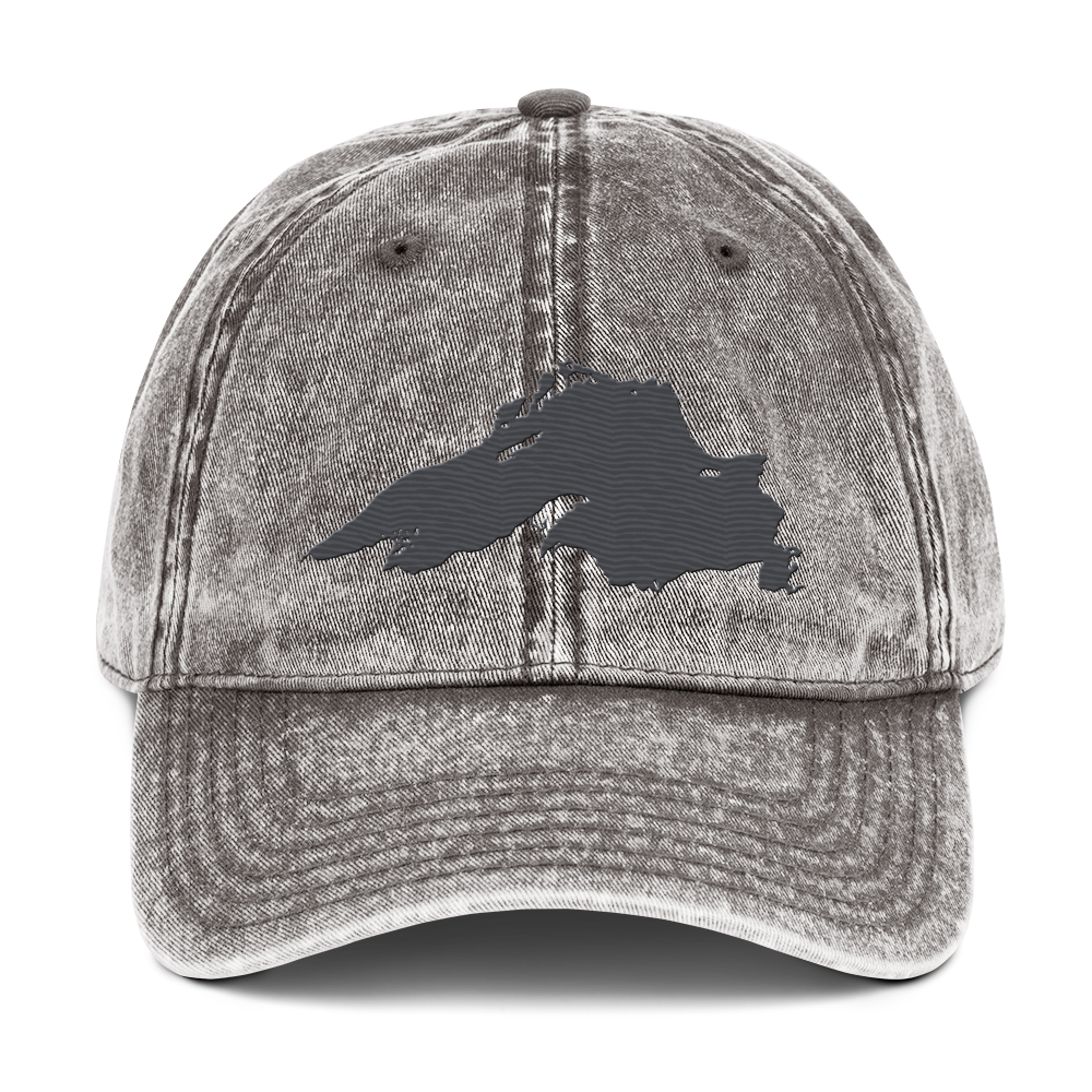 Lake Superior Vintage Baseball Cap | Iron Ore Grey