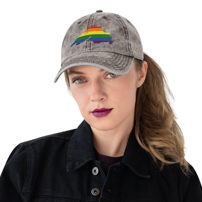 Lake Superior Vintage Baseball Cap | Rainbow Pride Edition