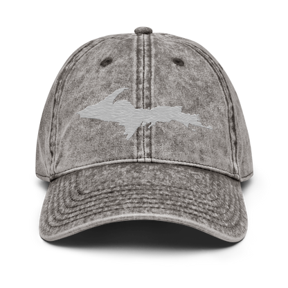 Upper Peninsula Vintage Baseball Cap | Platinum