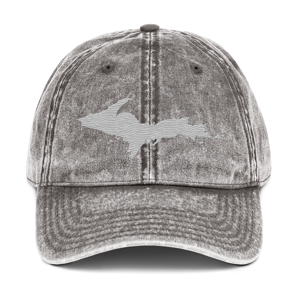 Upper Peninsula Vintage Baseball Cap | Platinum