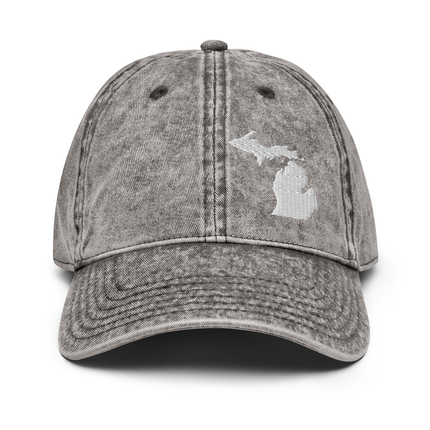 Michigan Vintage Baseball Cap | White Outline