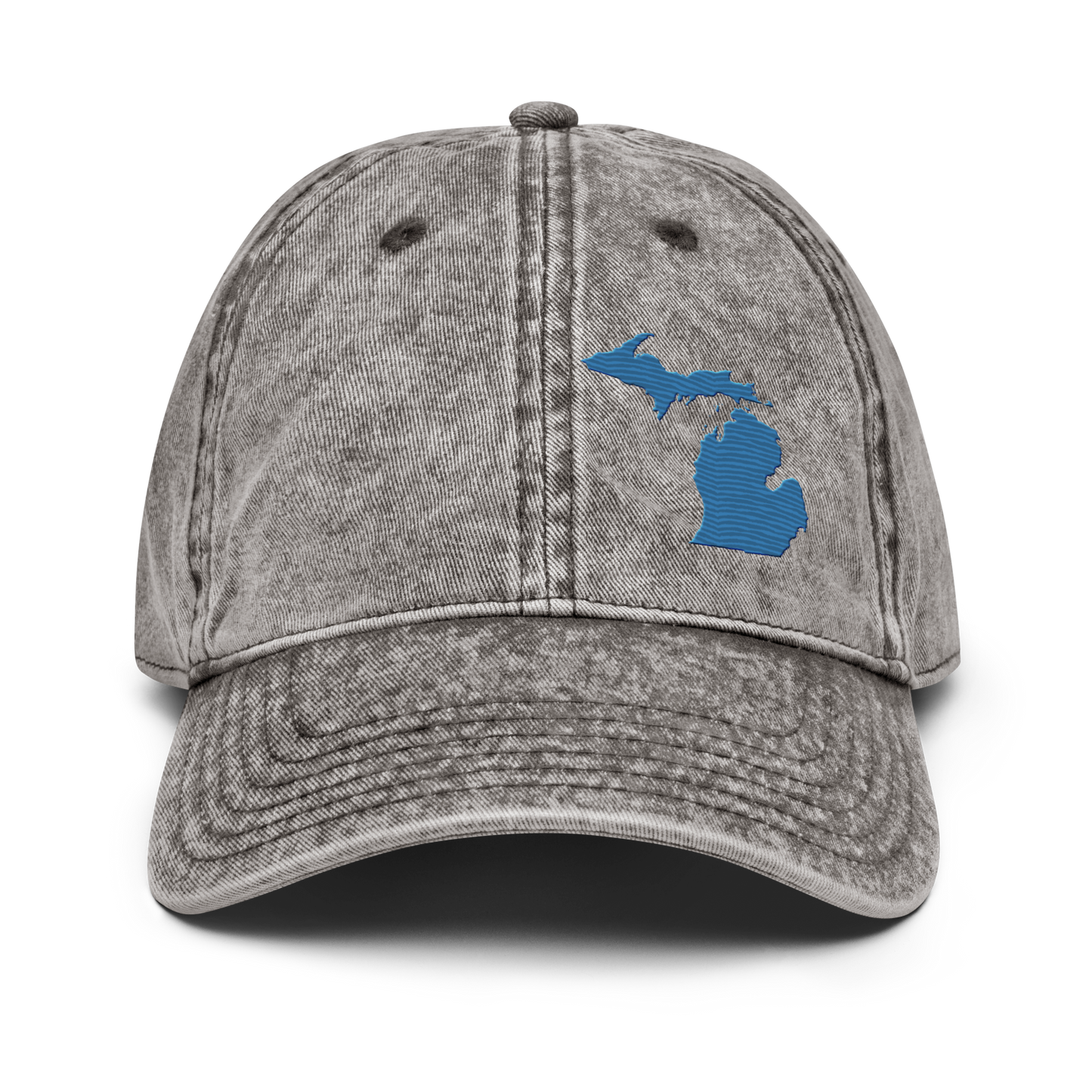 Michigan Vintage Baseball Caps | Superior Blue Outline