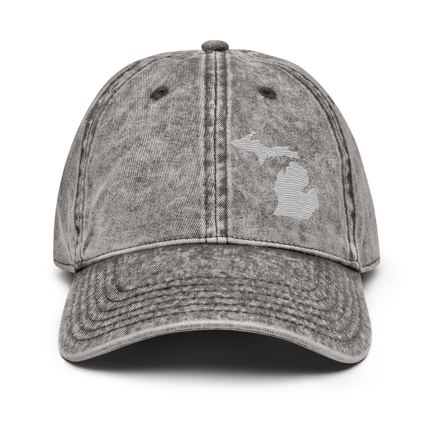 Michigan Vintage Baseball Caps | Platinum Outline