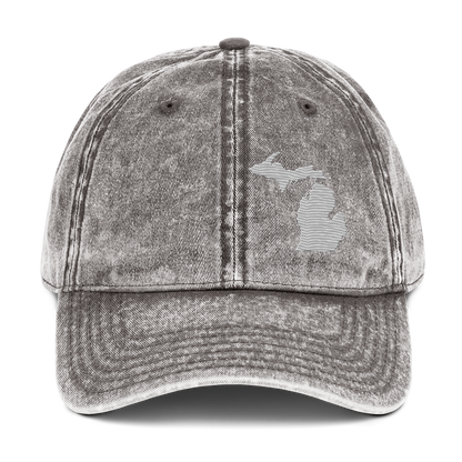 Michigan Vintage Baseball Caps | Platinum Outline