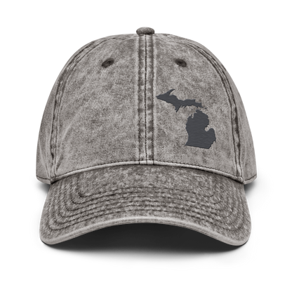 Michigan Vintage Baseball Caps | Iron Ore Grey Outline