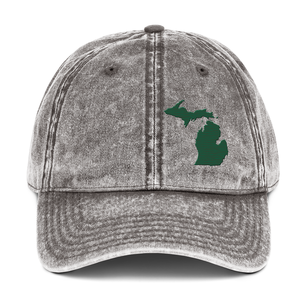 Michigan Vintage Baseball Caps | Superior Green Outline