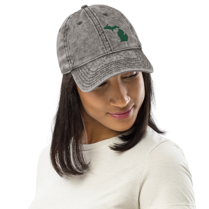 Michigan Vintage Baseball Caps | Superior Green Outline