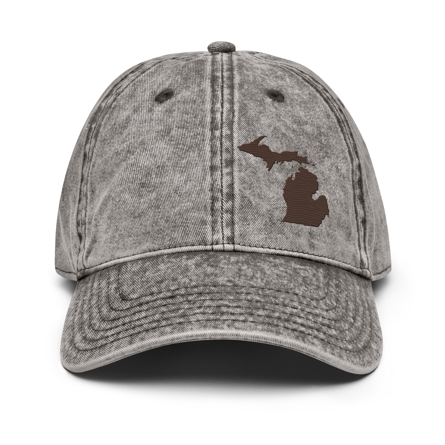 Michigan Vintage Baseball Caps | Hickory Brown Outline