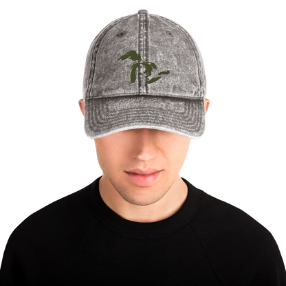 Great Lakes Vintage Baseball Cap | Army Green