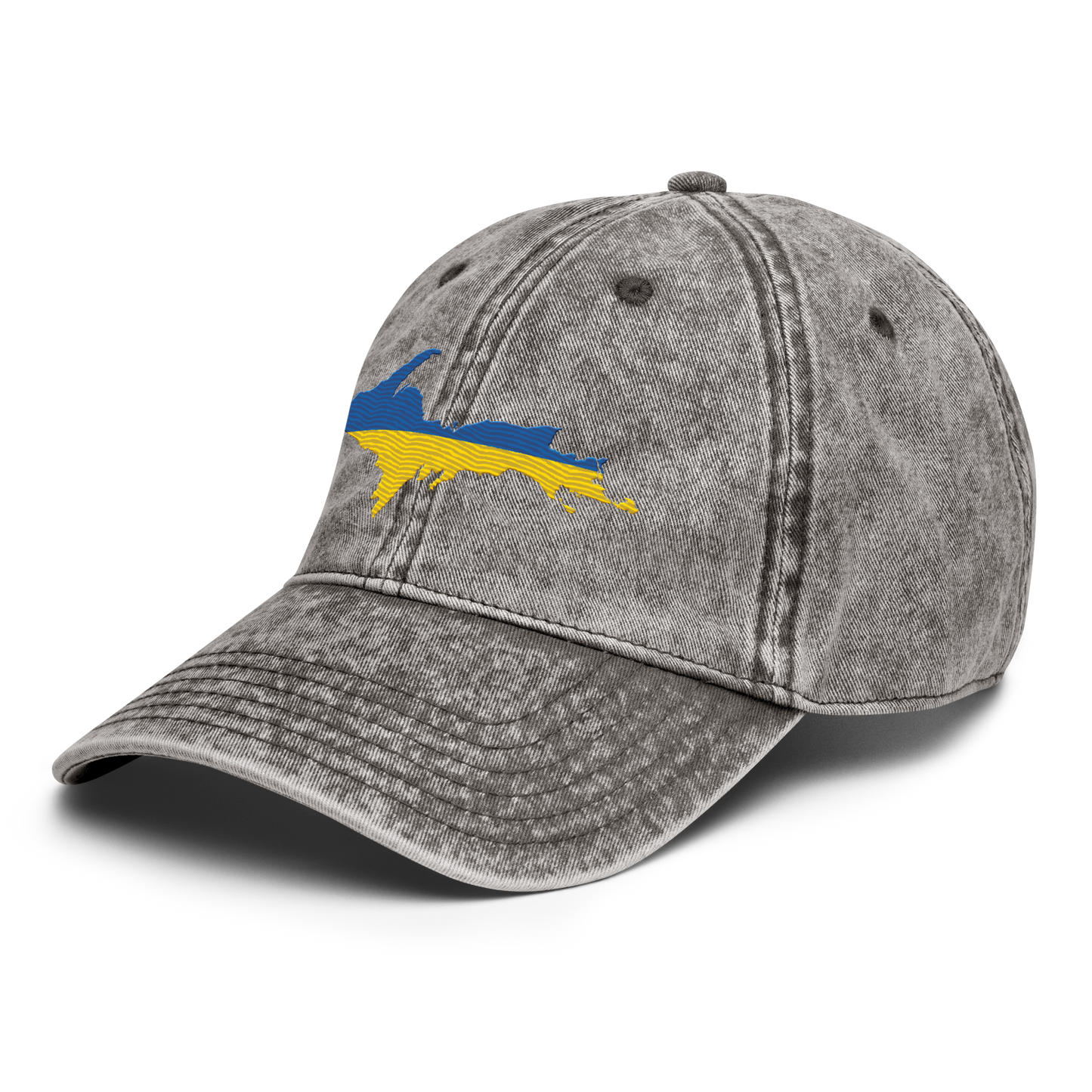 Michigan Upper Peninsula Vintage Baseball Cap (Ukraine Edition)